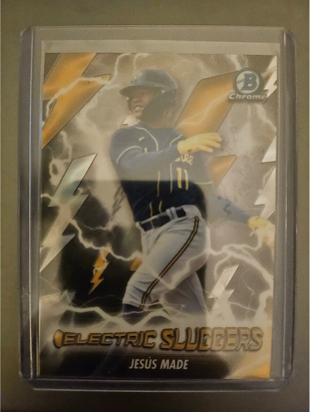 2026 Bowman Chrome Jesus Made Electric Sluggers #ES-20 Brewers